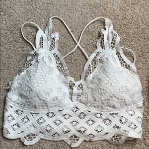 Brand new white lace bralette